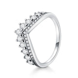 Anel coroa strass