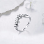 Anel coroa strass
