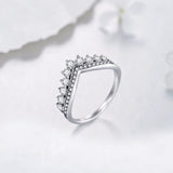Anel coroa strass