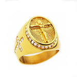 Anel cristão jesus 54 mm / ouro