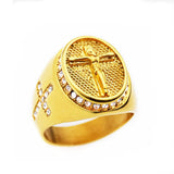 Anel cristão jesus 54 mm / ouro