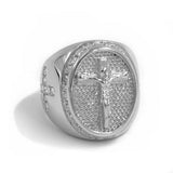 Anel cristão jesus 54 mm / prata