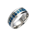 Anel cruz aço inoxidável 52 mm / azul