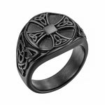 Anel cruz celta 54 mm / preto