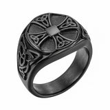 Anel cruz celta 54 mm / preto