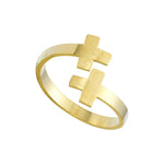 Anel cruz da moda ouro