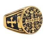 Anel cruz de são bento 54 mm / ouro