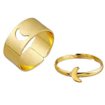 Anel da amizade lua ouro