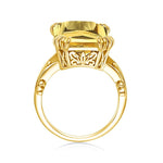 Anel de citrino dourado