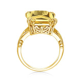 Anel de citrino dourado