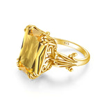 Anel de citrino dourado