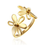 Anel de flor dourado 51,9 mm