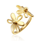 Anel de flor dourado 51,9 mm