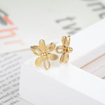 Anel de flor dourado