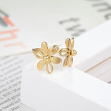 Anel de flor dourado