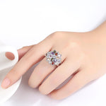 Anel de flor luxuoso