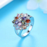 Anel de flor luxuoso