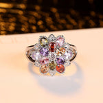 Anel de flor luxuoso