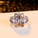 Anel de flor luxuoso