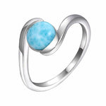 Anel de larimar moderno