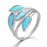 Anel de larimar na moda