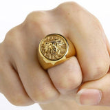 Anel de leão em ouro