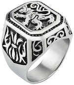 Anel de leão masculino 54,5 mm