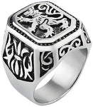 Anel de leão masculino 54,5 mm