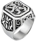 Anel de leão masculino 54,5 mm