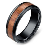 Anel de madeira da moda preto / 6 (51,9 mm)