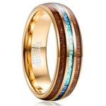 Anel de madeira dourado