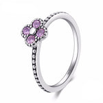 Anel de prata com flor de ametista 51,9 mm
