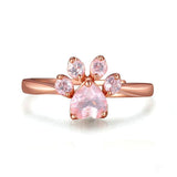 Anel de quartzo rosa em ouro rosa valor por defeito título