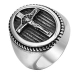 Anel de sinete crucifixo 6 (51,4 mm) / prata