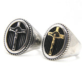 Anel de sinete crucifixo