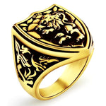 Anel de sinete leão 7 (54,4 mm) / ouro