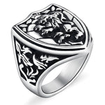 Anel de sinete leão 7 (54,4 mm) / prata