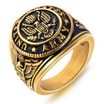 Anel de sinete militar dos estados unidos 7 (54,4 mm) / ouro