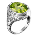 Anel de sinete de peridoto