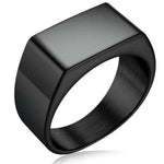 Anel de sinete preto 7 (54 mm) / estilo 1