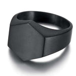 Anel de sinete preto 7 (54 mm) / estilo 4