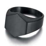 Anel de sinete preto 7 (54 mm) / estilo 4