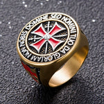 Anel de sinete templários 7 (54,4 mm) / ouro