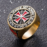 Anel de sinete templários 7 (54,4 mm) / ouro
