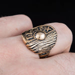 Anel defensor de asgard em bronze 5 (49,32 mm)