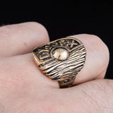 Anel defensor de asgard em bronze 5 (49,32 mm)