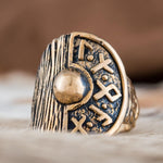Anel defensor de asgard em bronze 5 (49,32 mm)