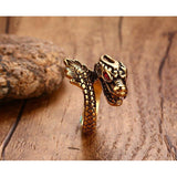Anel dragão dourado