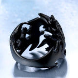 Anel dragão preto