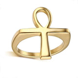 Anel egípcio cruz 57 mm / ouro